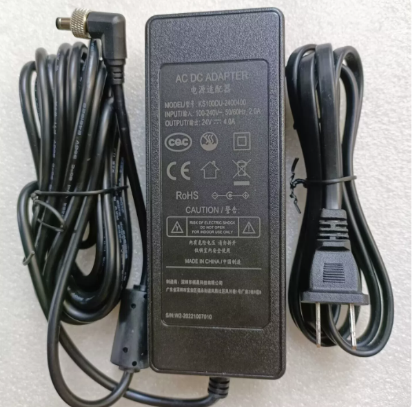 *Brand NEW* 24V 4A power adapter round port 5.5*2.1 charging cable KS100DU-2400400 DC supply transformer